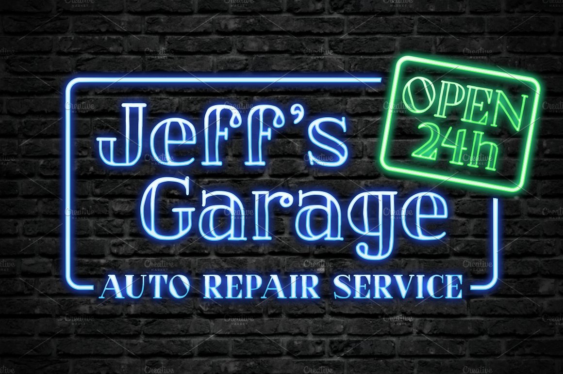 Пример шрифта Jeff’s Garage #5