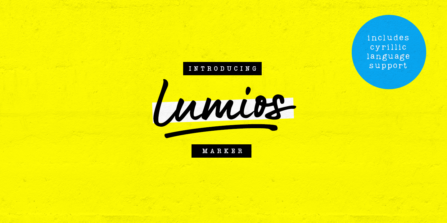 Пример шрифта Lumios #1