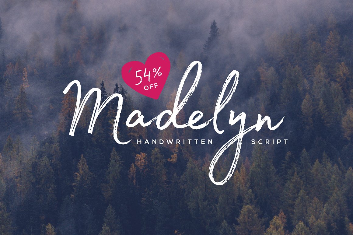 Пример шрифта Madelyn #1