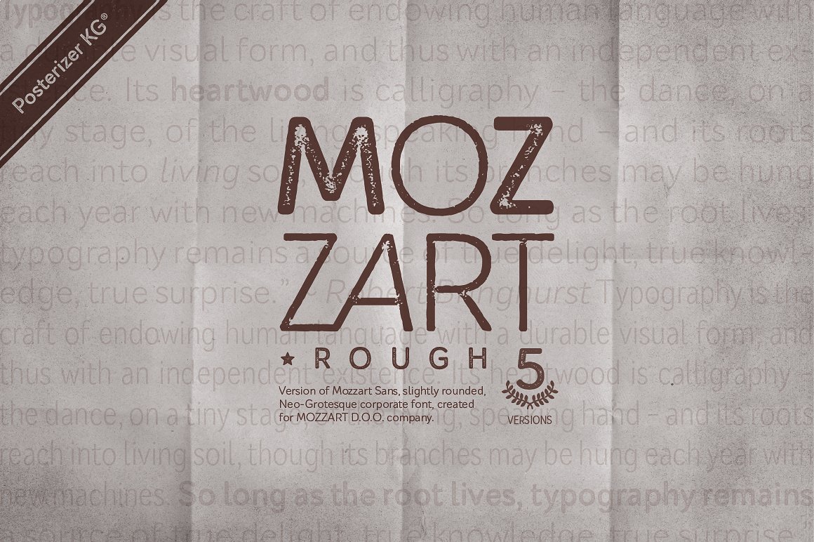 Пример шрифта Mozzart Rough #5