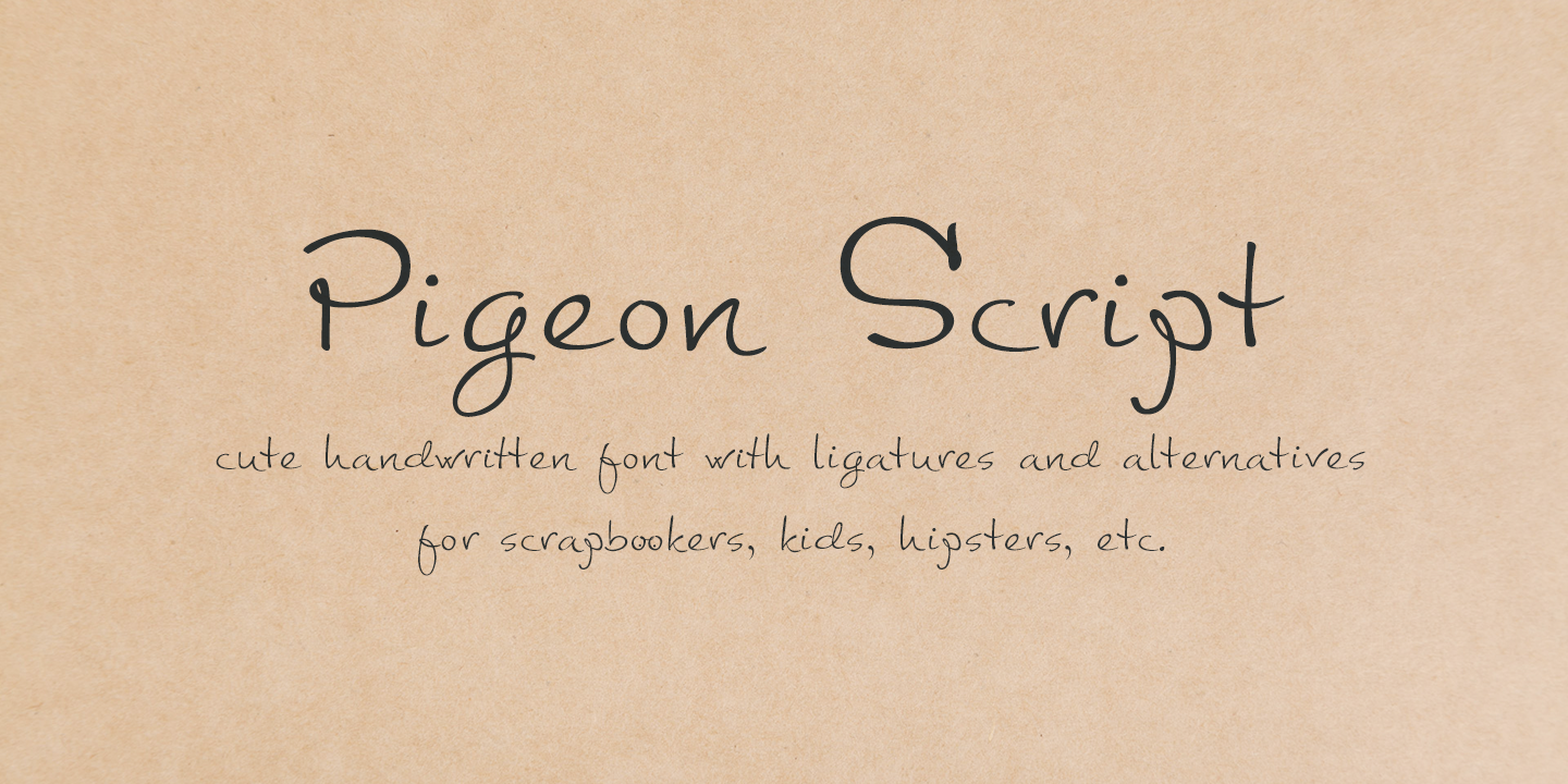 Пример шрифта Pigeon Script #1