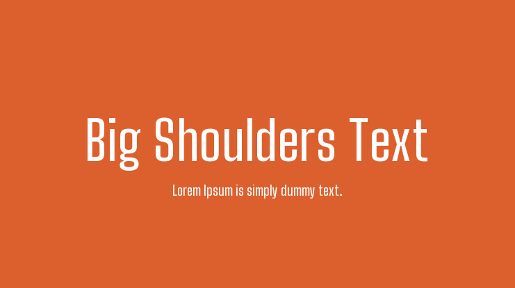 Пример шрифта Big Shoulders Text #1