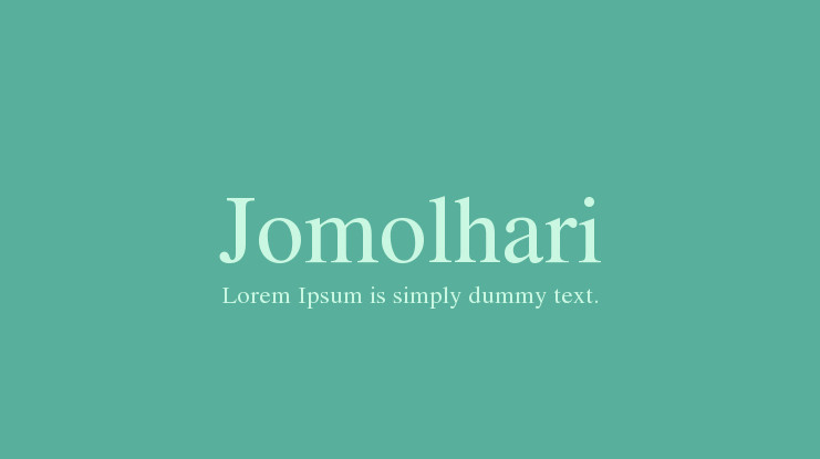 Пример шрифта Jomolhari #1