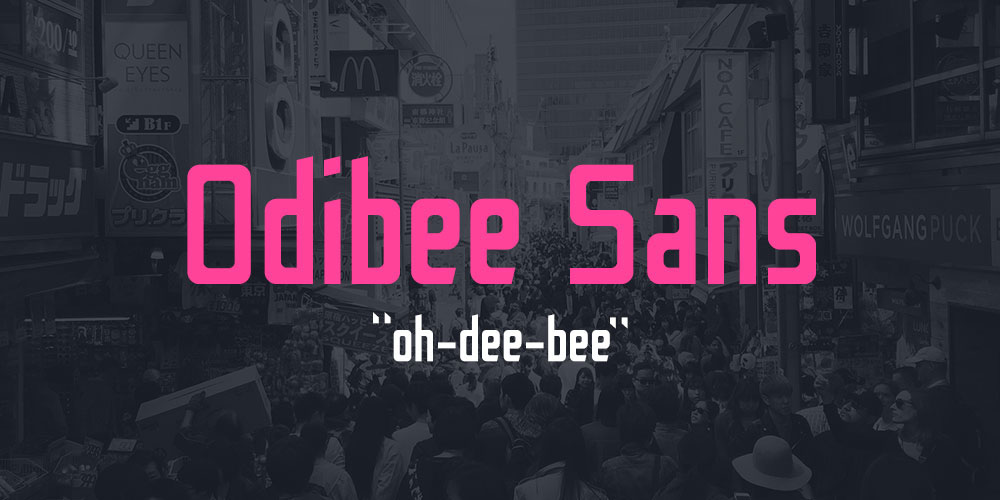 Пример шрифта Odibee Sans #1