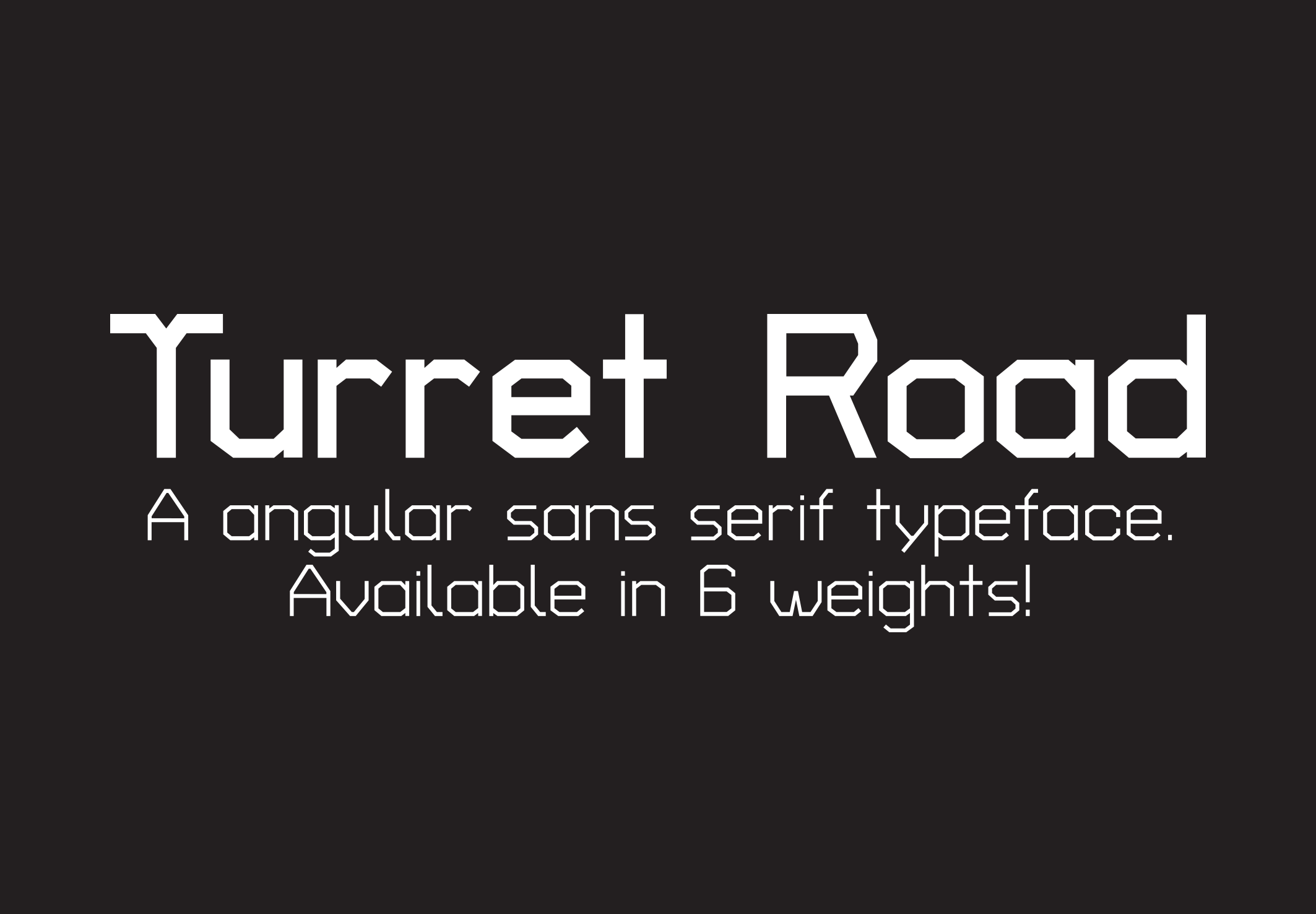 Пример шрифта Turret Road #1
