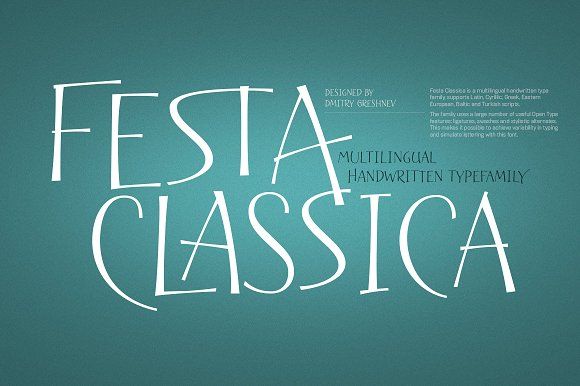 Пример шрифта Festa Classica #1