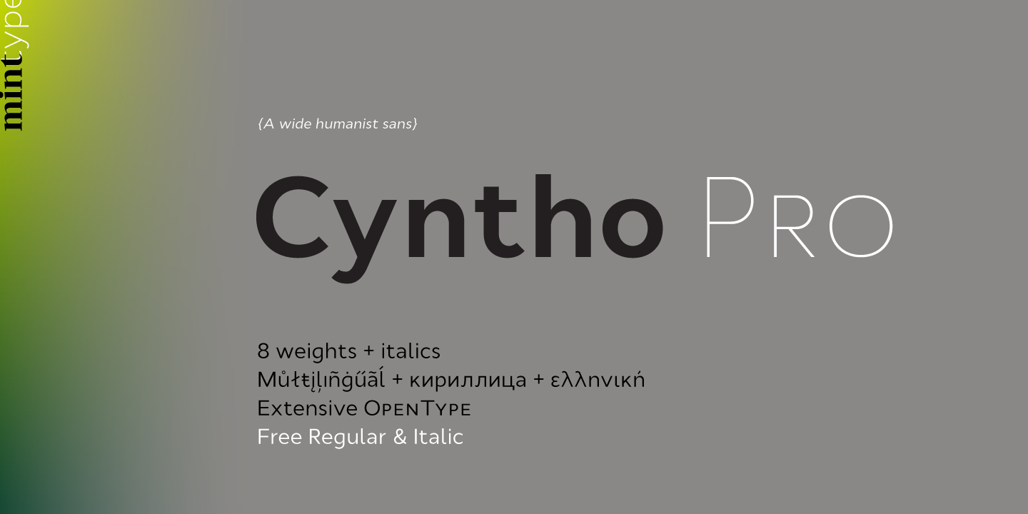 Пример шрифта Cyntho #1