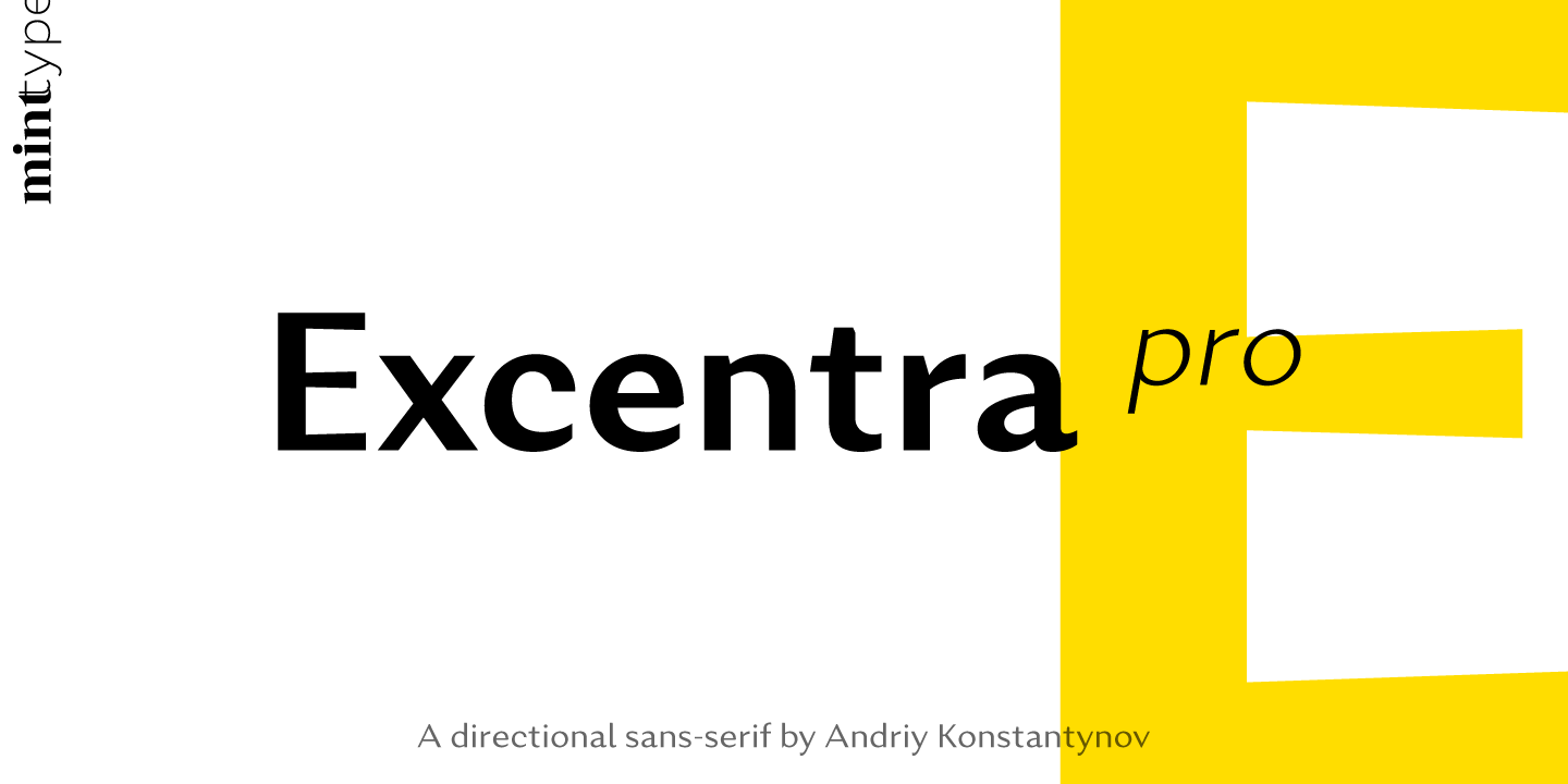Пример шрифта Excentra Pro #1