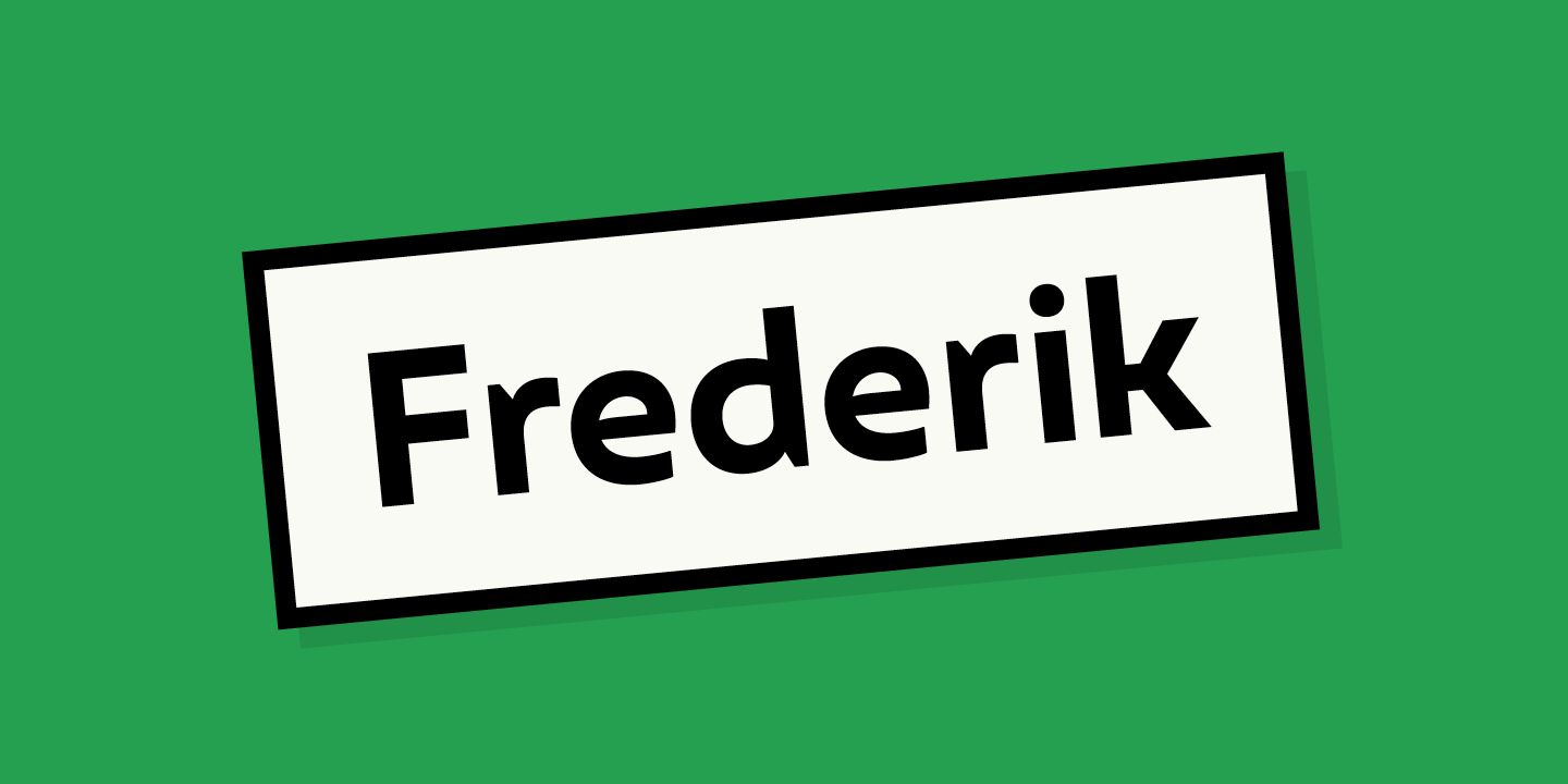 Пример шрифта Frederik #1