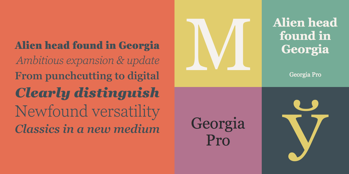 Пример шрифта Georgia Pro #1