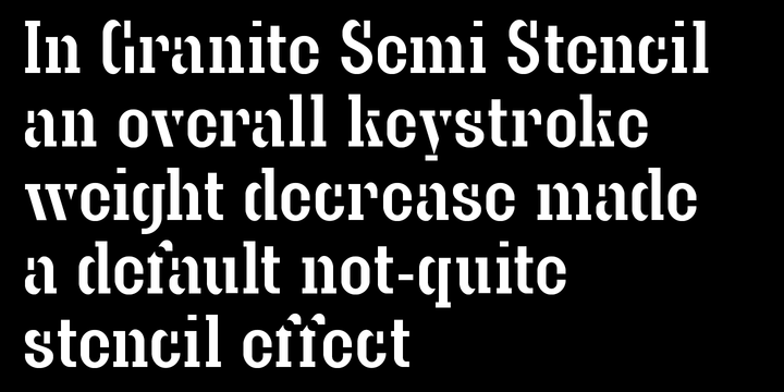 Пример шрифта Granite #2