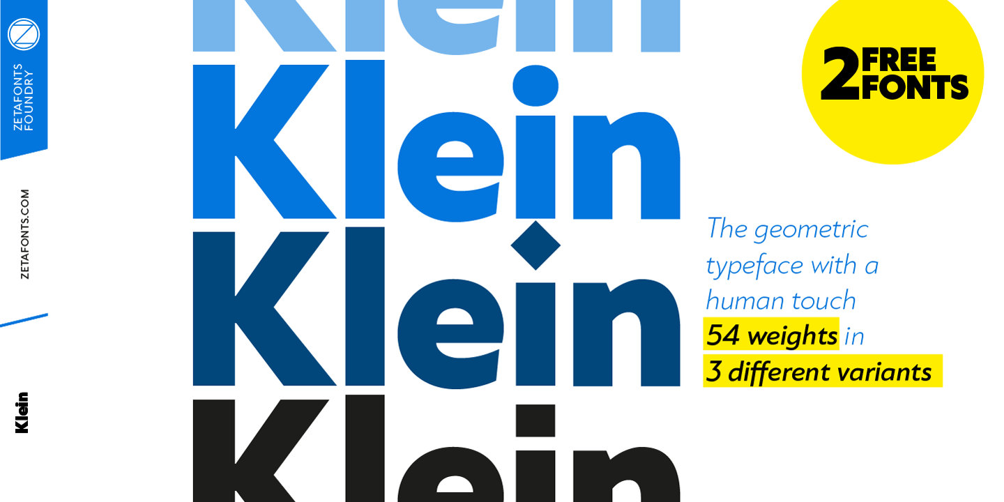 Пример шрифта Klein #1