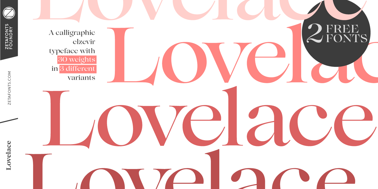 Пример шрифта Lovelace #1