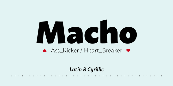 Пример шрифта Macho #1