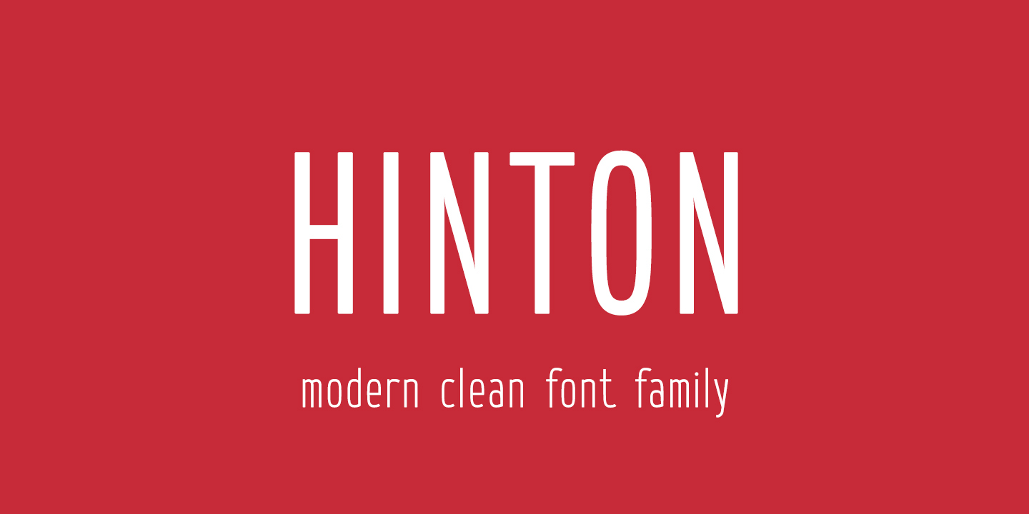Пример шрифта Hinton #1