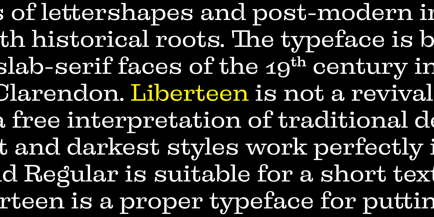 Пример шрифта Liberteen #5