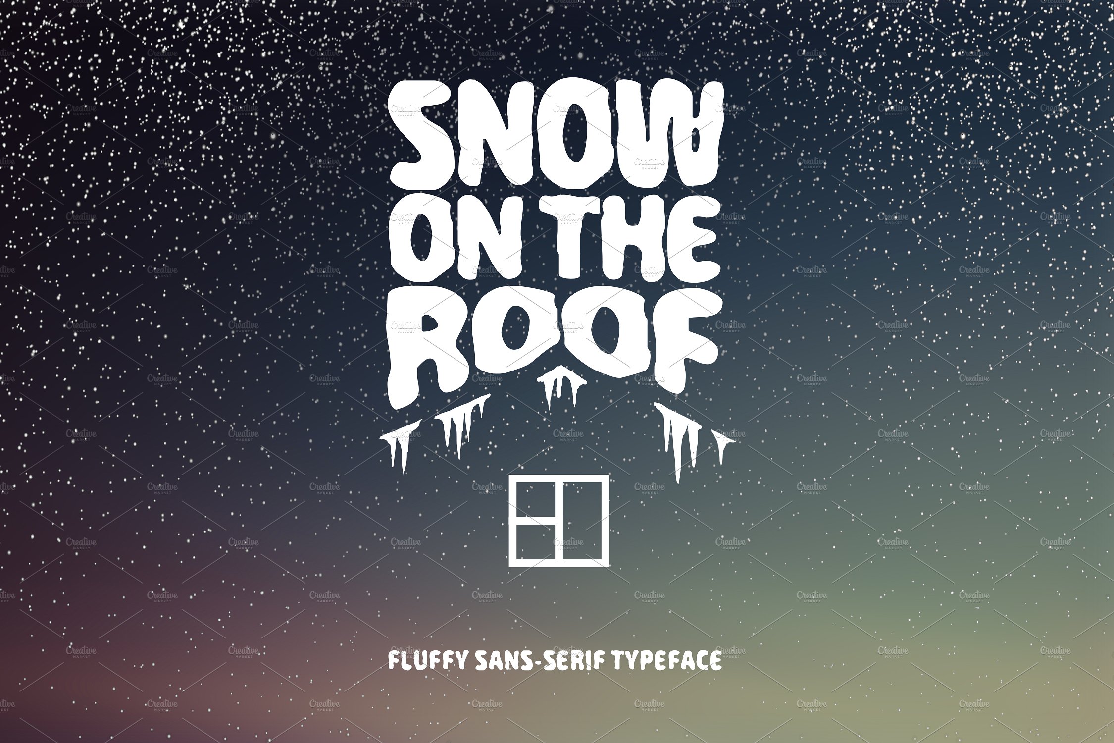 Пример шрифта Snow On The Roof #1