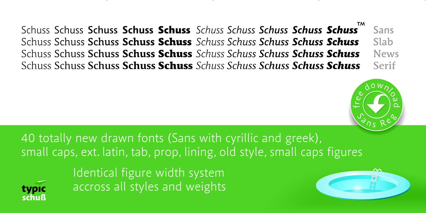 Пример шрифта Schuss Sans #4