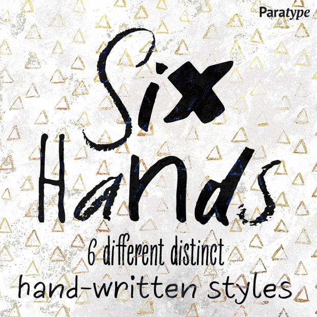 Пример шрифта Six Hands #1