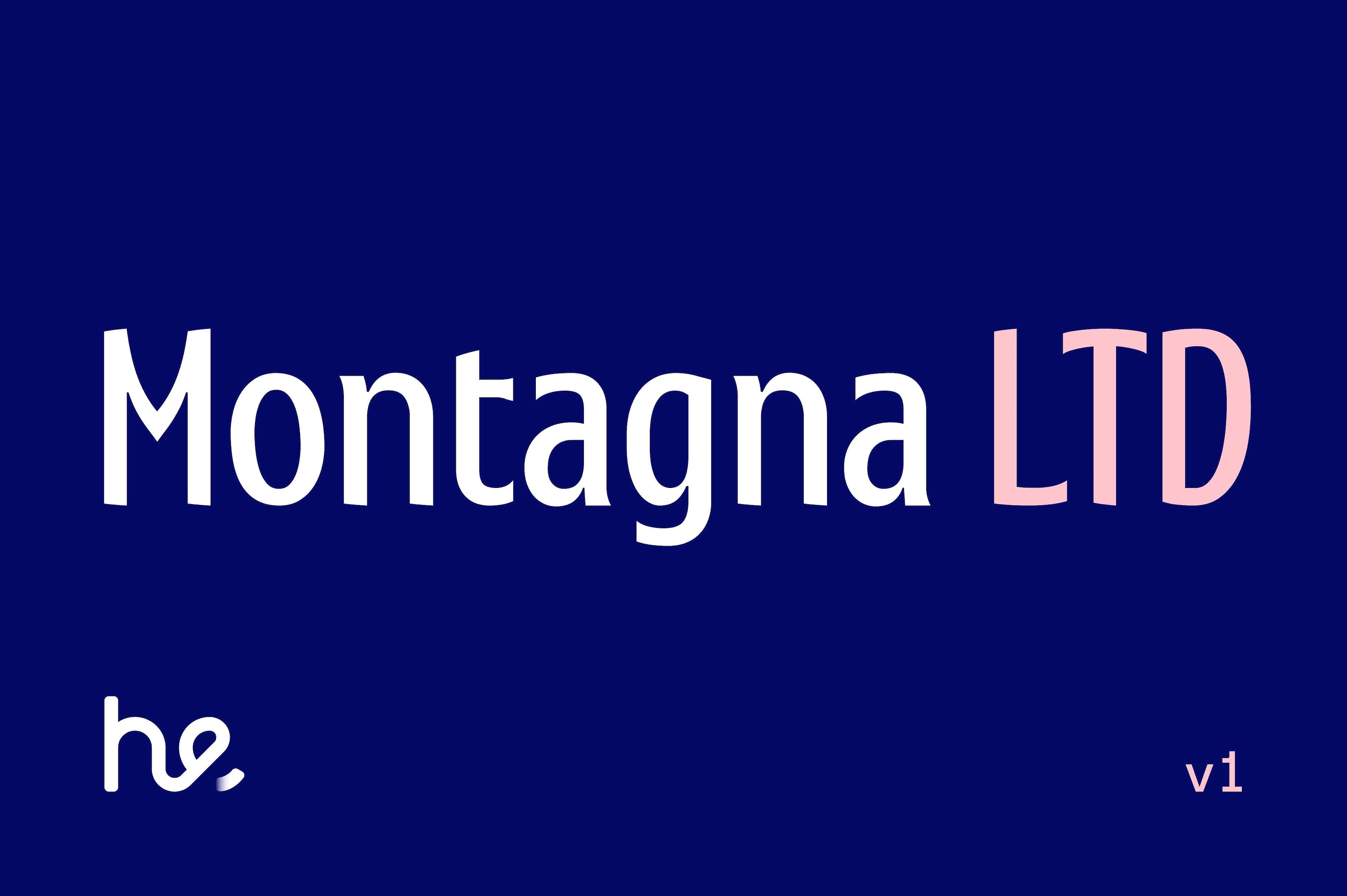 Пример шрифта Montagna LTD #1