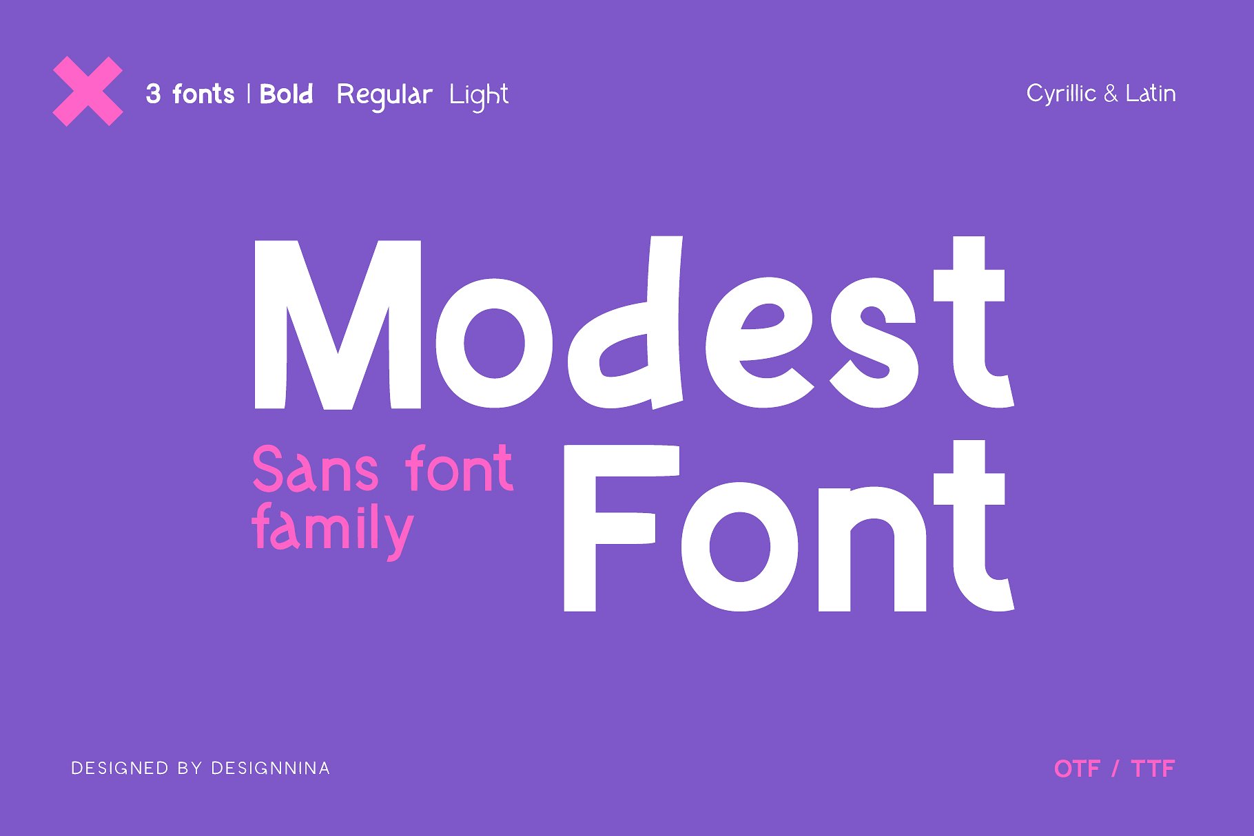Пример шрифта Modest Font #1