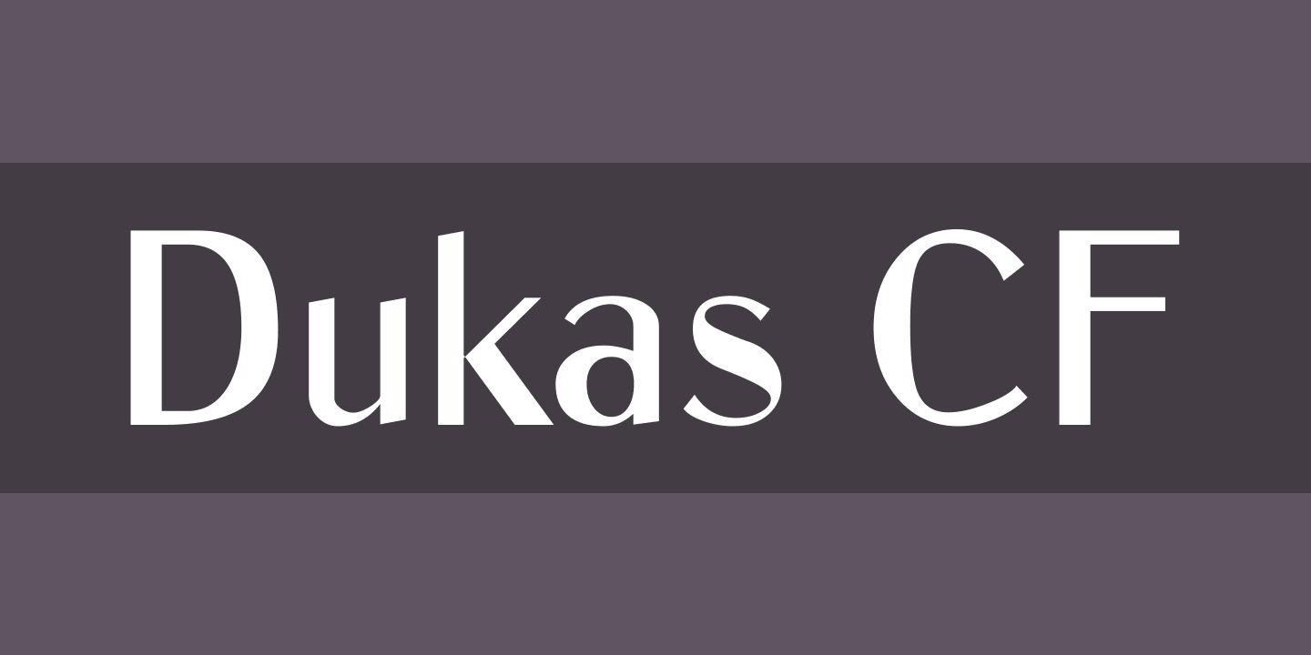 Пример шрифта Dukas CF #1