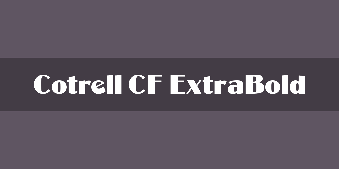 Пример шрифта COTRELL CF #1