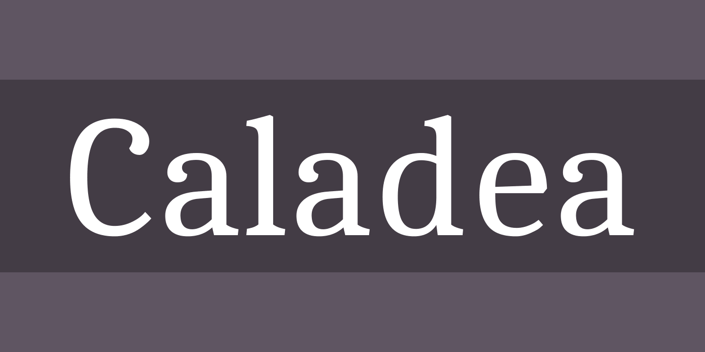 Пример шрифта CALADEA #1