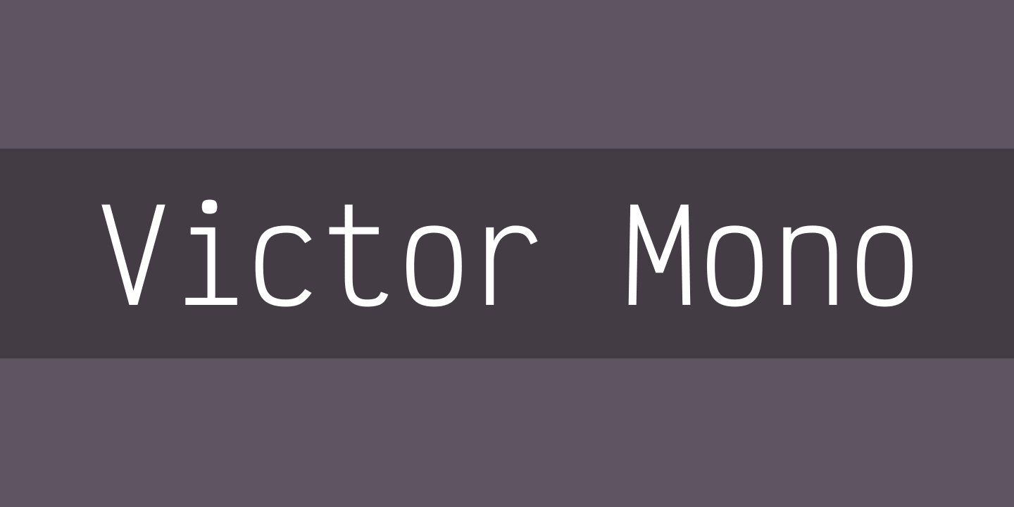 Пример шрифта VICTOR MONO #1