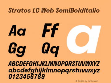 Пример шрифта Stratos LC Web #1