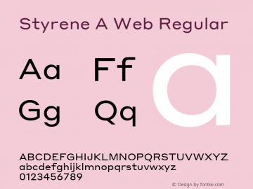 Пример шрифта Styrene A Web #2