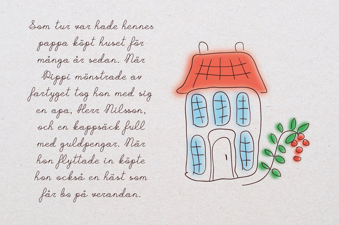 Пример шрифта A Little House #4