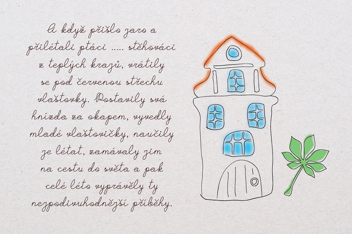 Пример шрифта A Little House #6