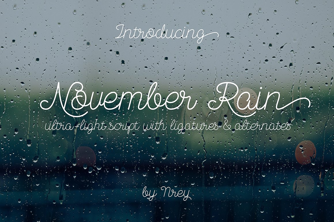 Пример шрифта November Rain #1