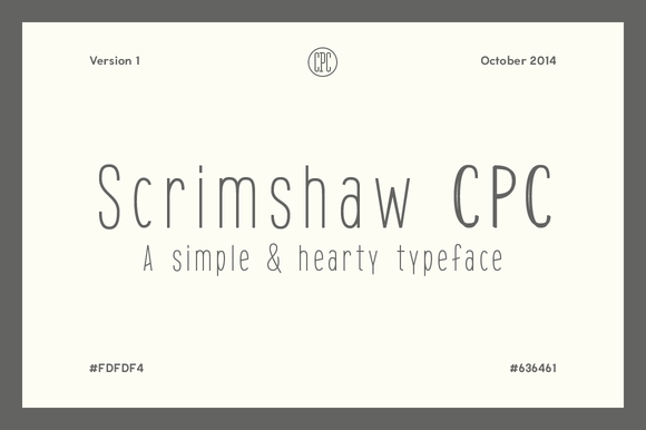 Пример шрифта Scrimshaw #1
