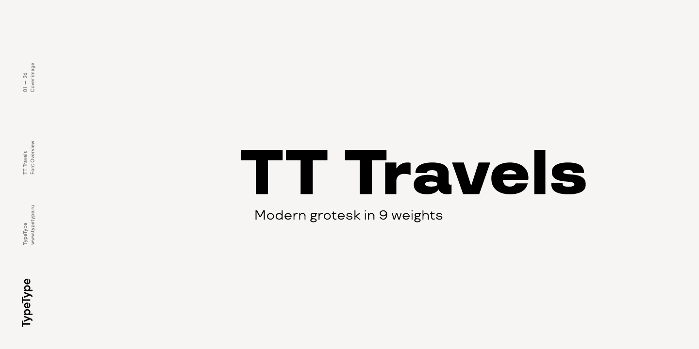 Пример шрифта TT Travels #2