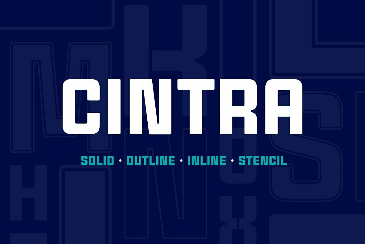 Пример шрифта Cintra Inline #1