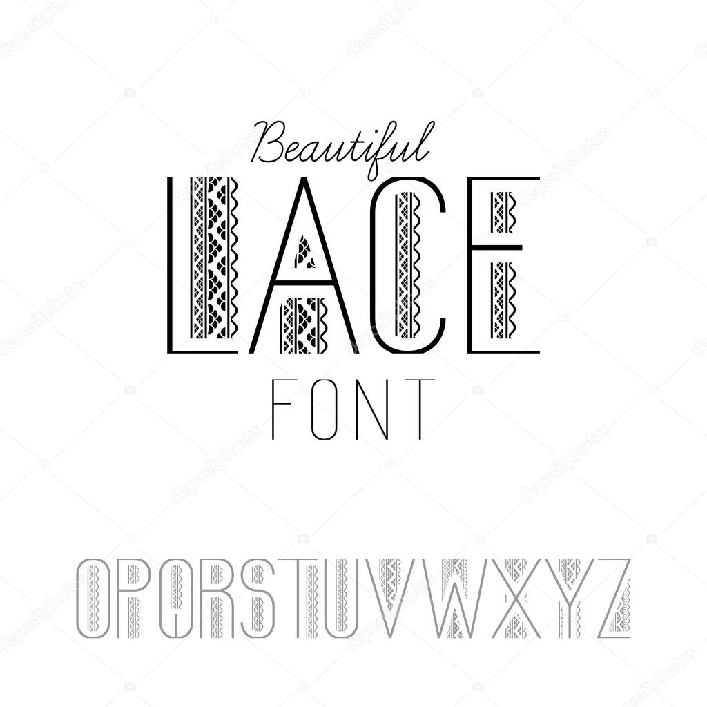 Пример шрифта Lace #2