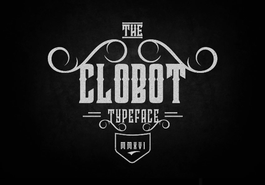 Пример шрифта Clobot #1