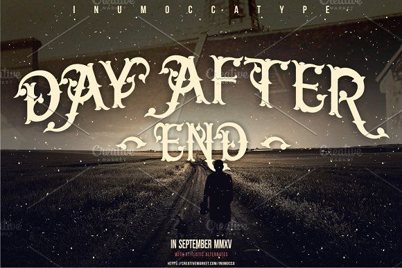 Пример шрифта Day After End #1