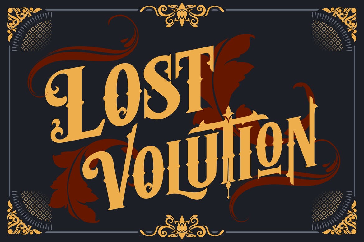 Пример шрифта Lost Volution #1