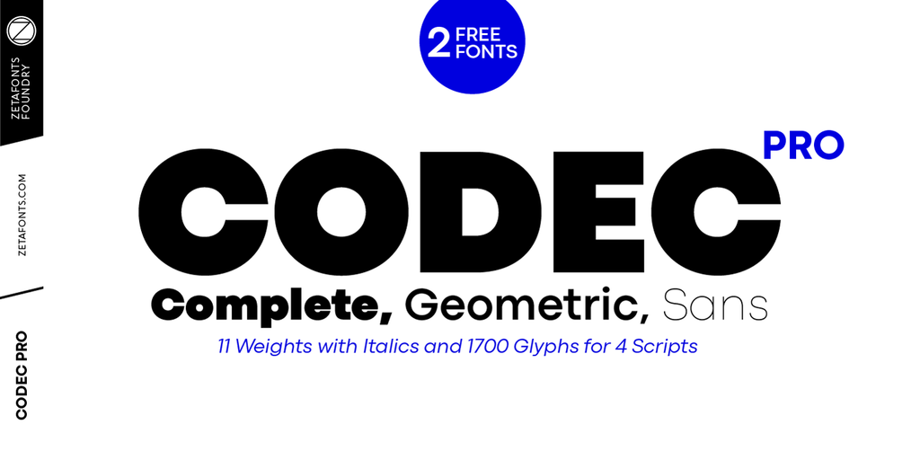Пример шрифта Codec Pro #1