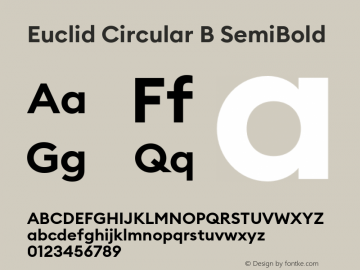 Пример шрифта Euclid Circular #2