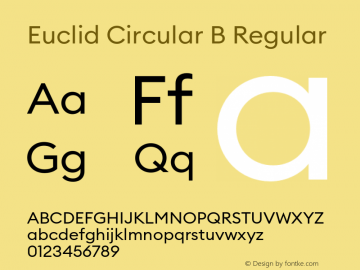 Пример шрифта Euclid Circular B #1