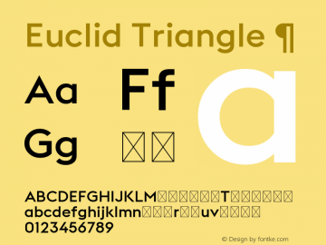 Пример шрифта Euclid Triangle #1