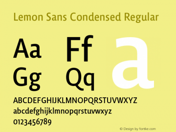 Пример шрифта Lemon Sans Condensed #1
