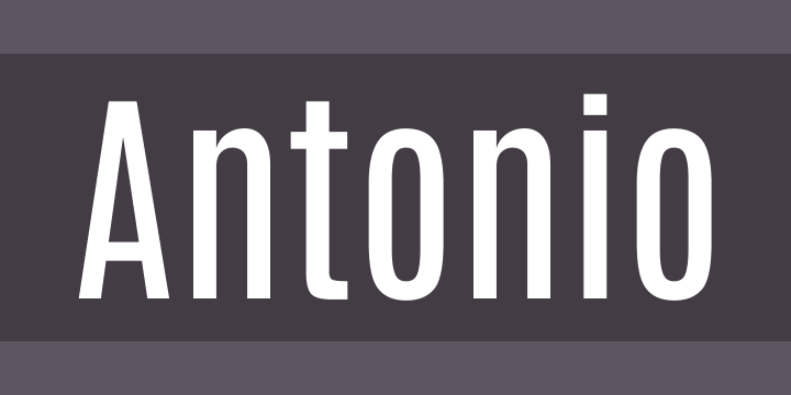 Пример шрифта ANTONIO #1