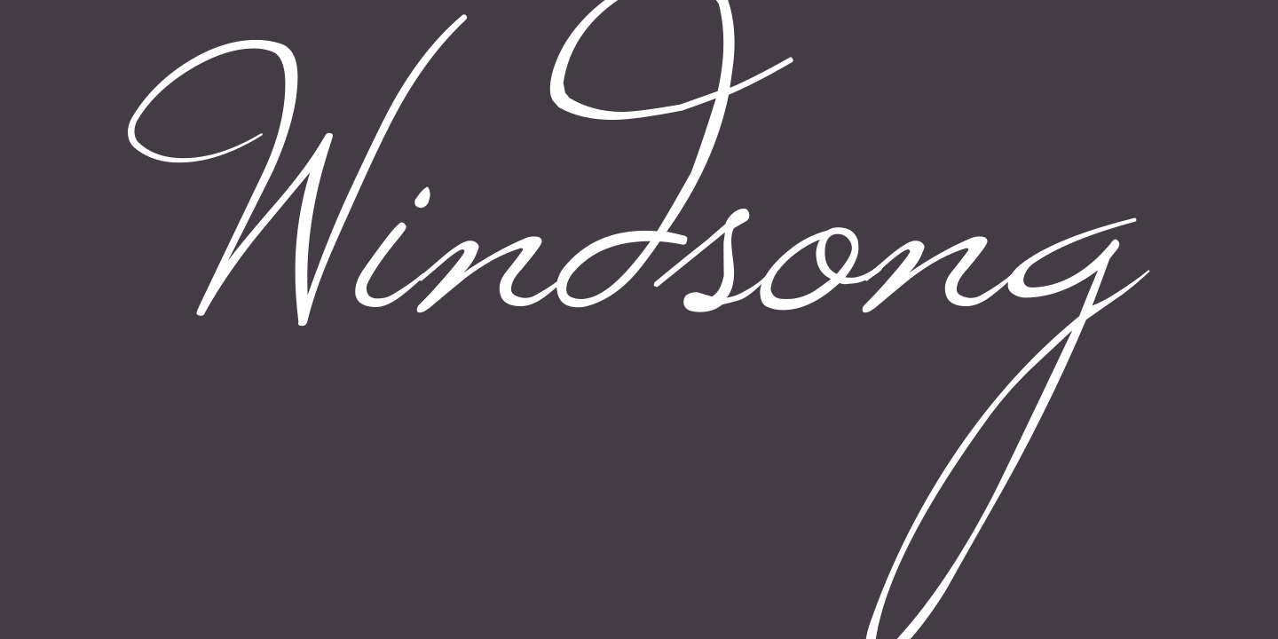 Пример шрифта WINDSONG #1