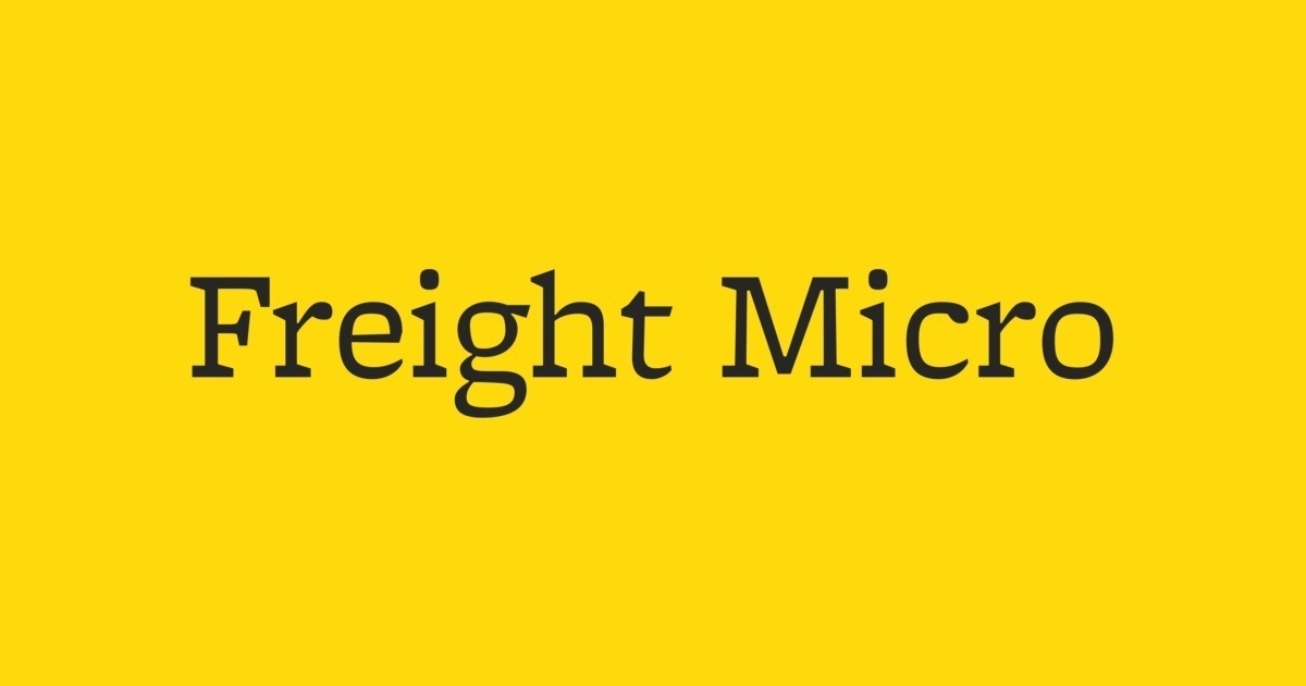 Пример шрифта FreightMicro Pro #1