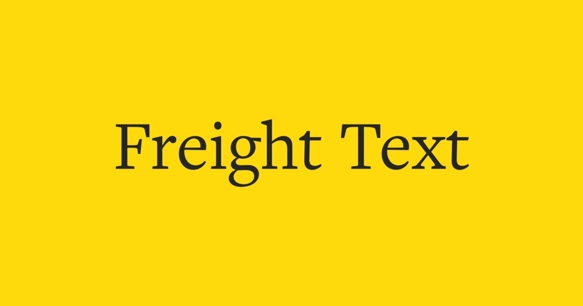 Пример шрифта FreightText #1